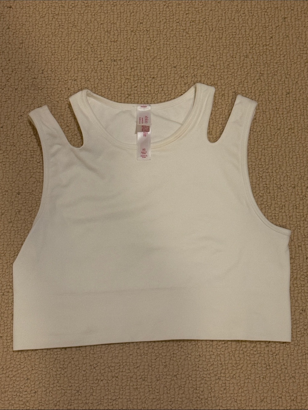 Xhilaration White Cutout Crop Tank